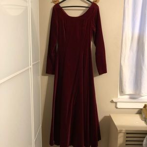 Laura Ashley red velvet dress